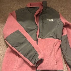 Pink and Grey North Face fleece